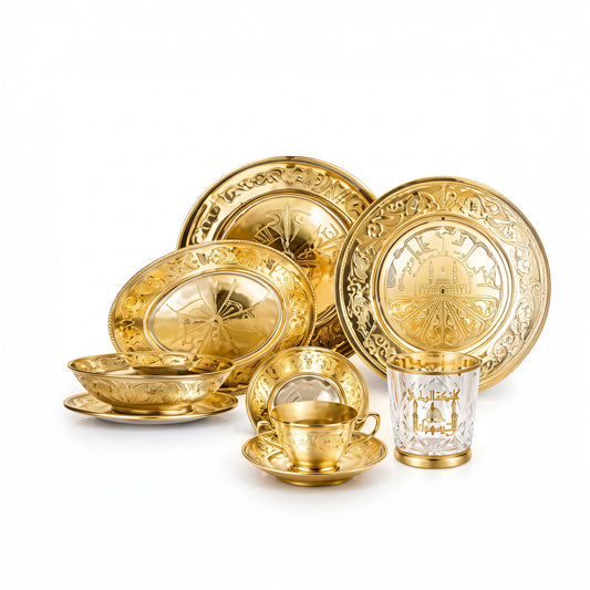 Luxury Gold Tableware Set – Elegant Dining Collection