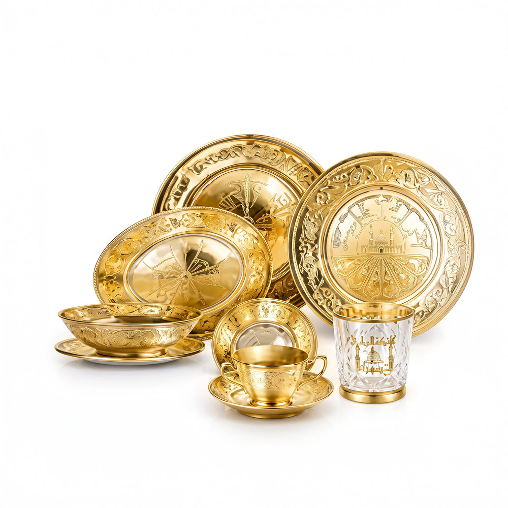 Luxury Gold Tableware Set – Elegant Dining Collection