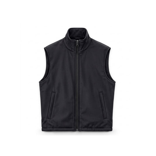 Men's Black Zip-Up Vest