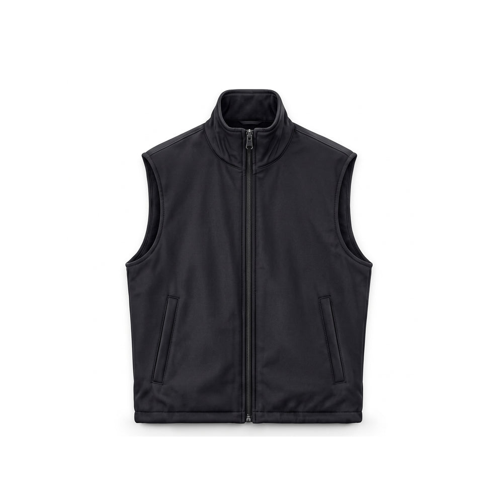 Men's Black Zip-Up Vest